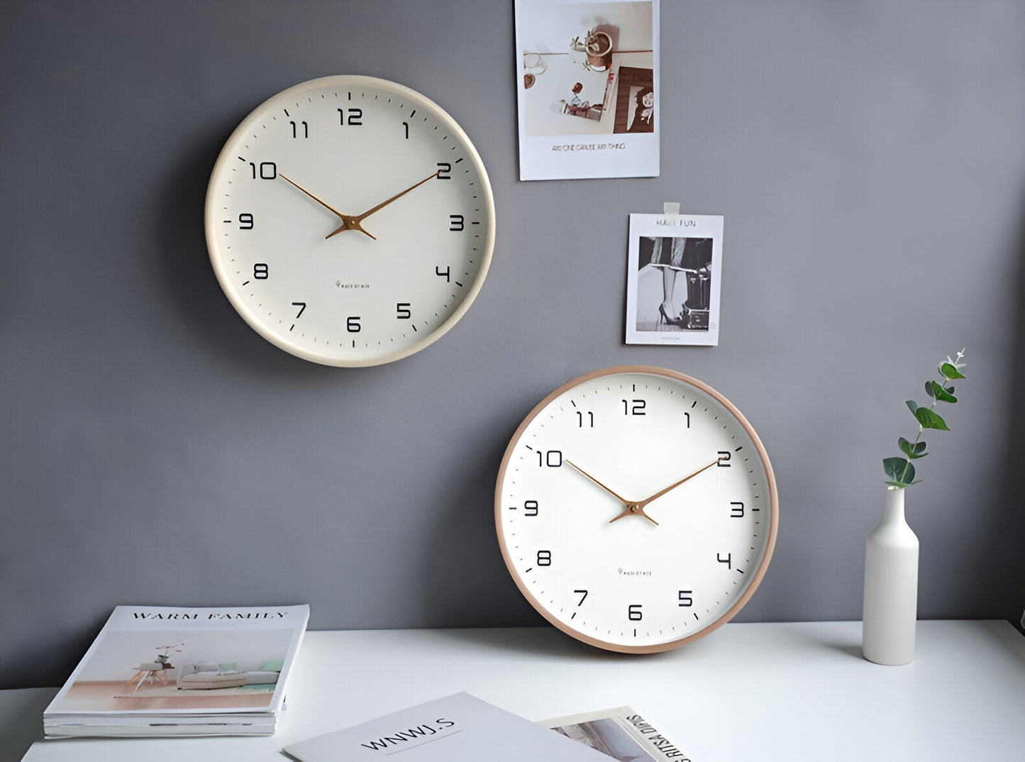 Simple Wooden Wall Clock for Home and Office