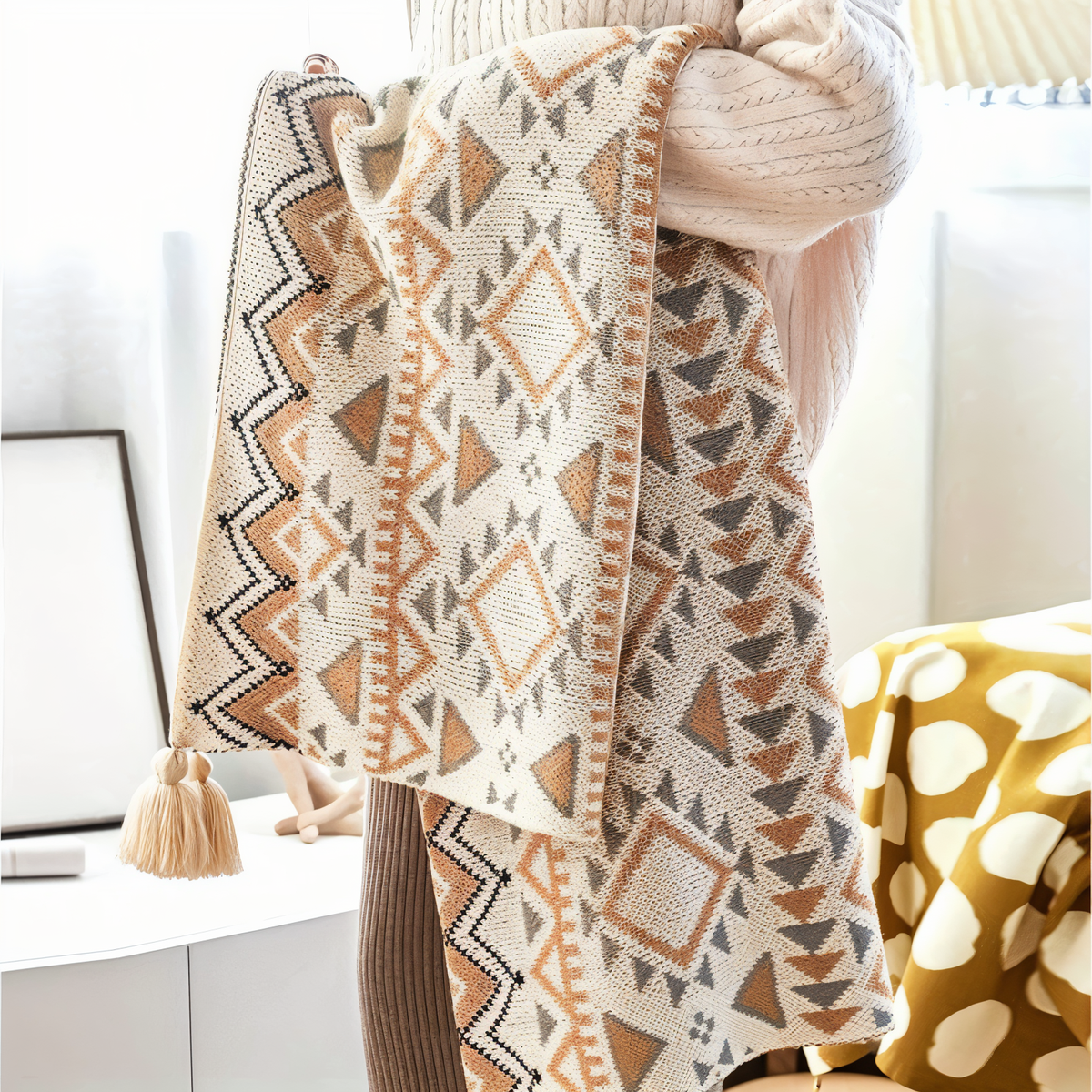 Colorful Chic Fleece Throw Blanket