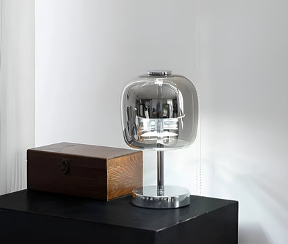 Modern Gray Glass Table Lamp