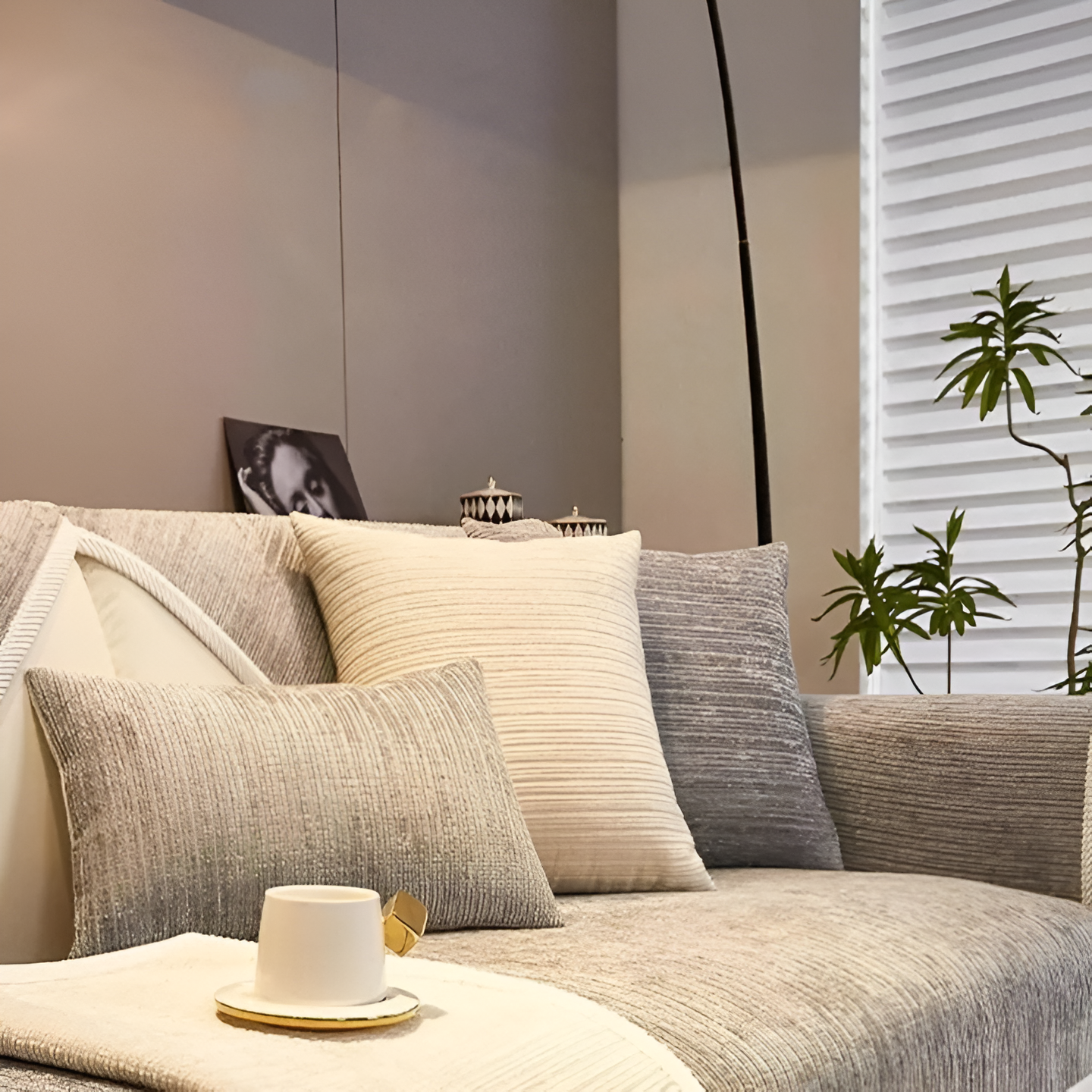 Plush Fleece Couch Slipcover