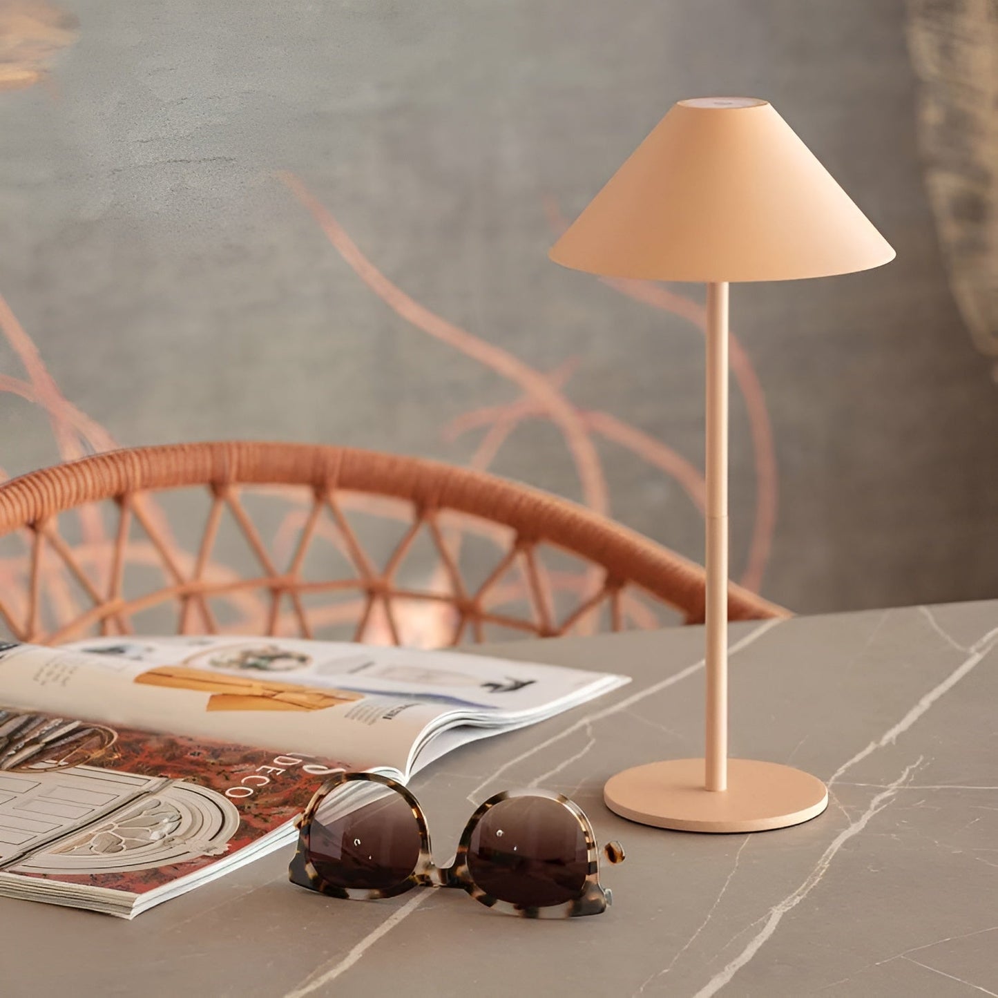 Dimmable Modern Cone LED Desk Lamp with Touch Control