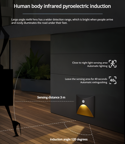Outdoor Motion Sensor LED Wall Lamp