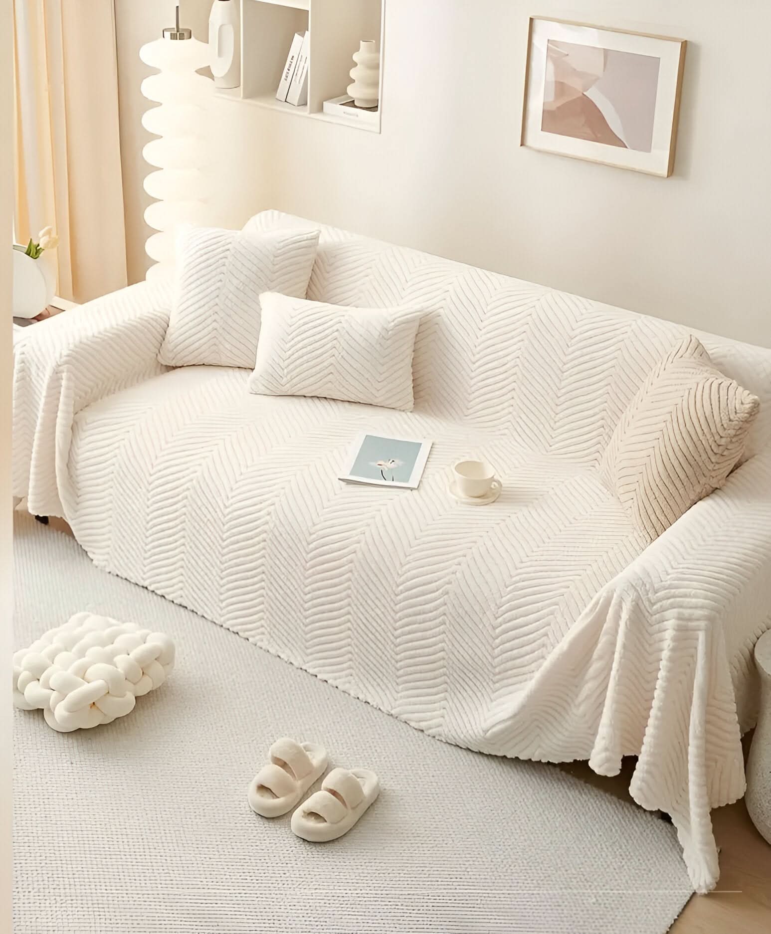 Premium Fabric Sofa Slipcover - Pet Proof Couch Protector - Cofik