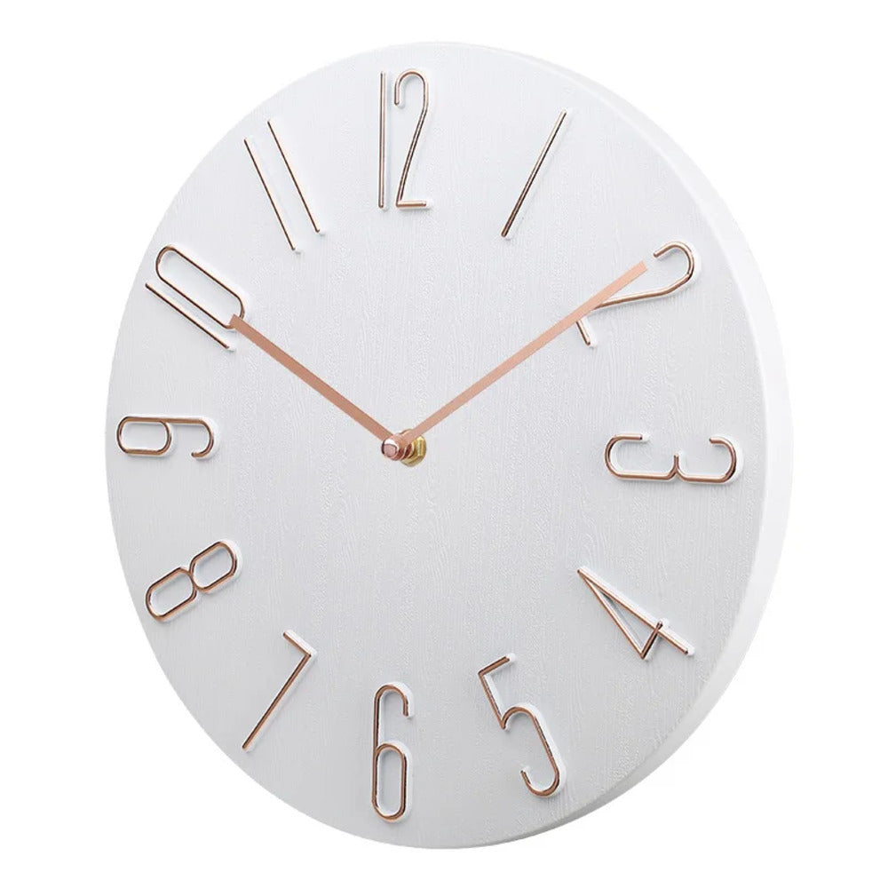 Quiet Slim Wall Clock - Simple Quartz Timepiece