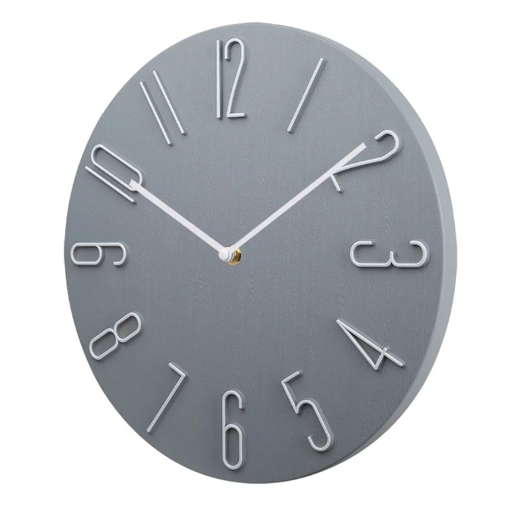 Quiet Slim Wall Clock - Simple Quartz Timepiece