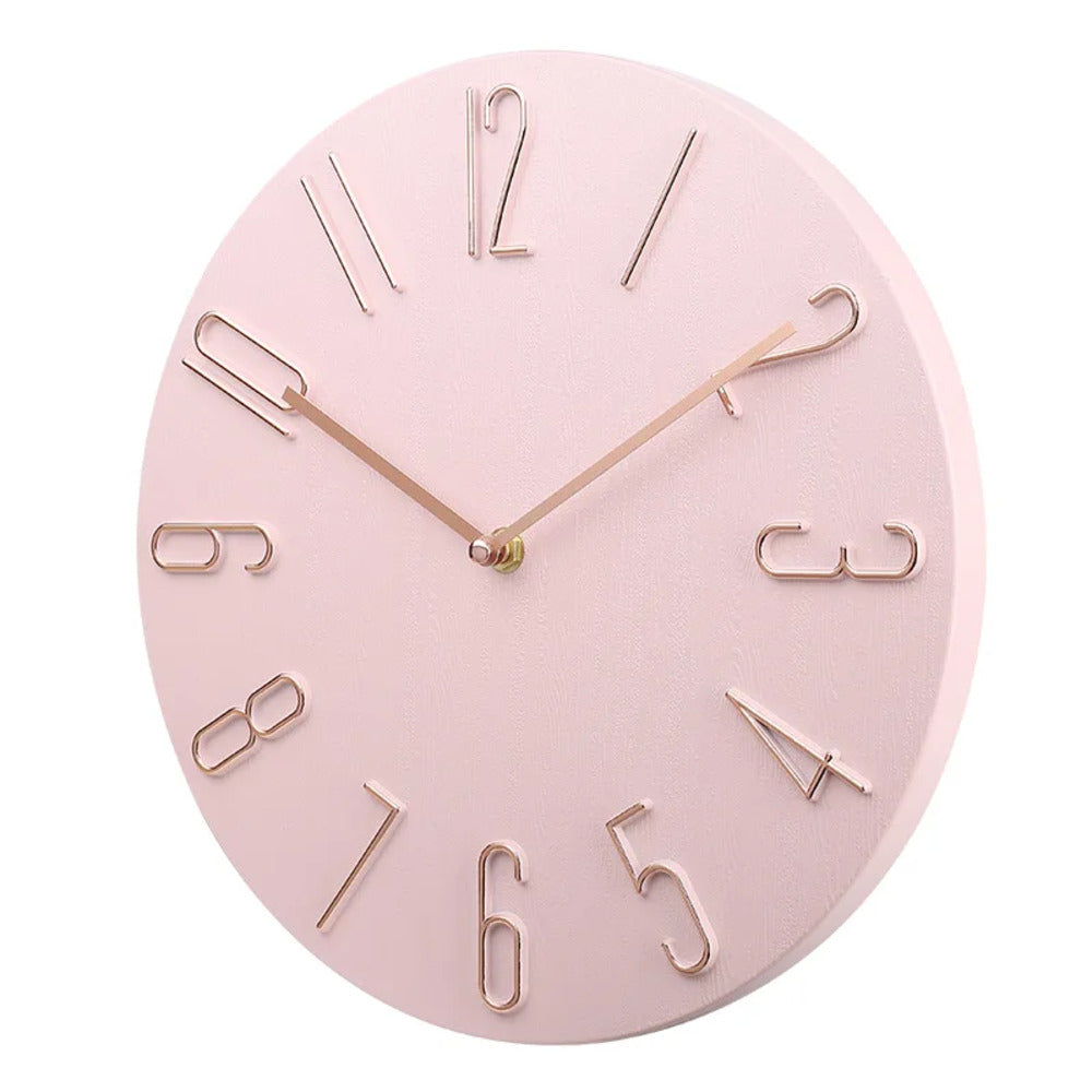 Quiet Slim Wall Clock - Simple Quartz Timepiece