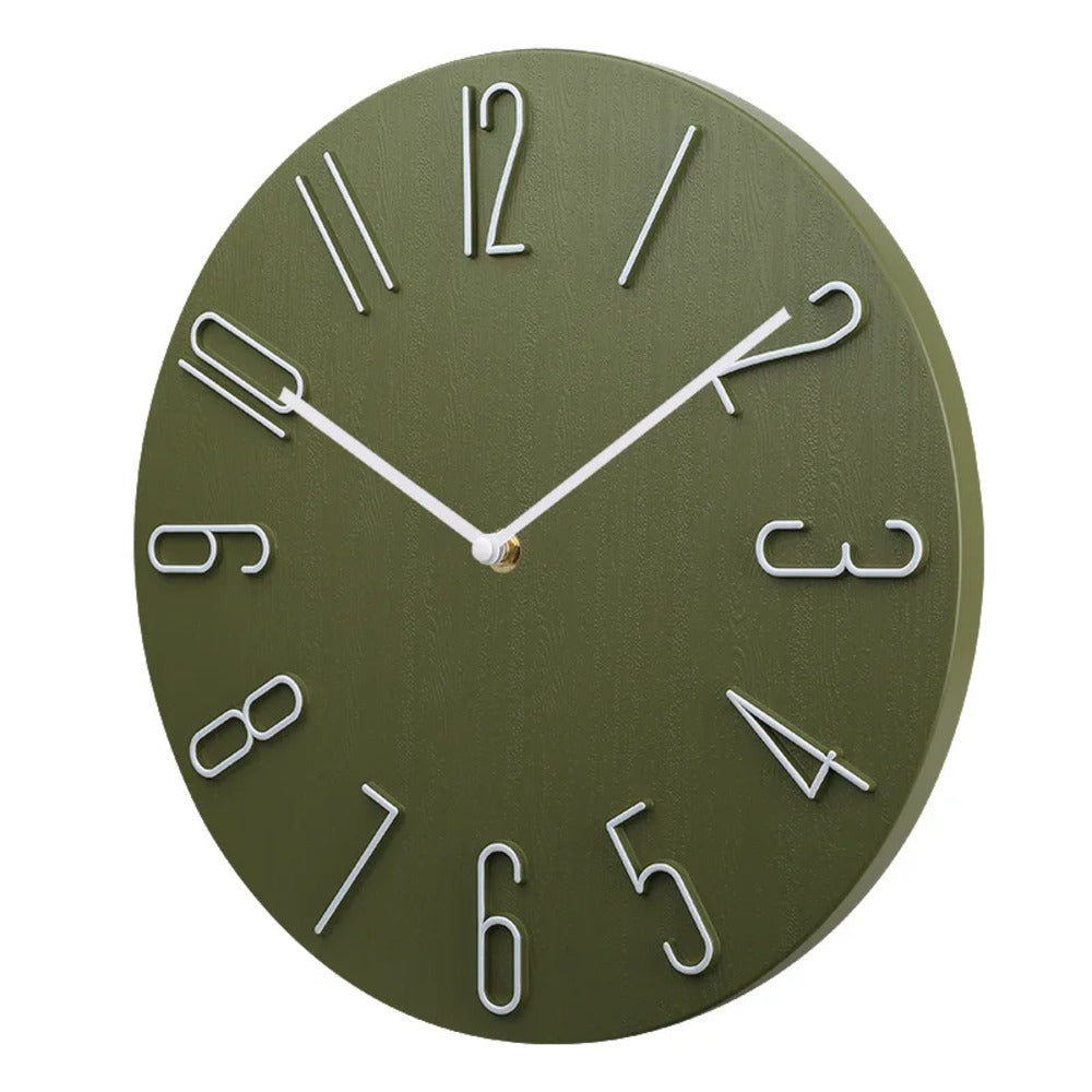 Quiet Slim Wall Clock - Simple Quartz Timepiece