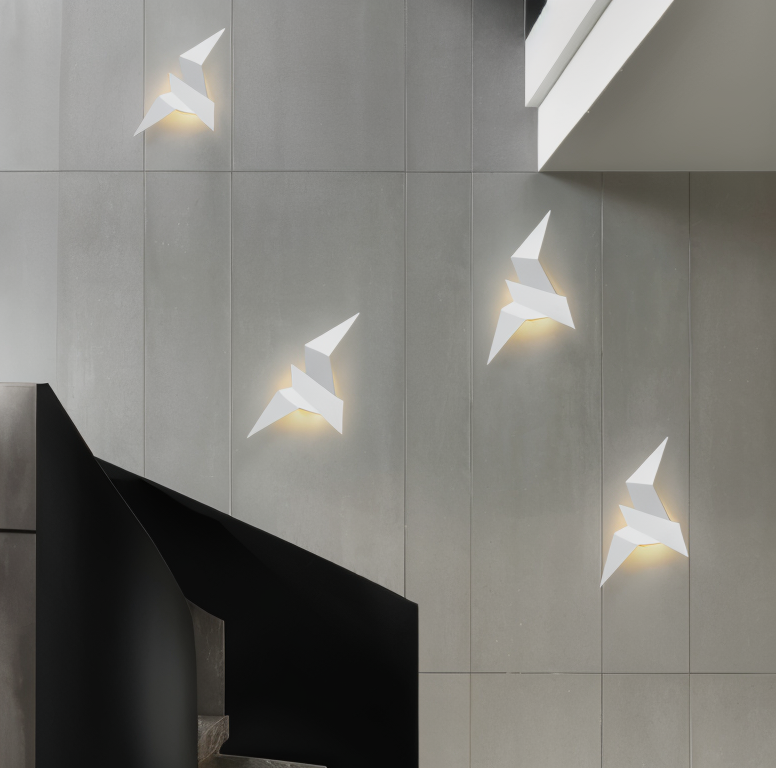 Unique Origami Bird Wall Lamp