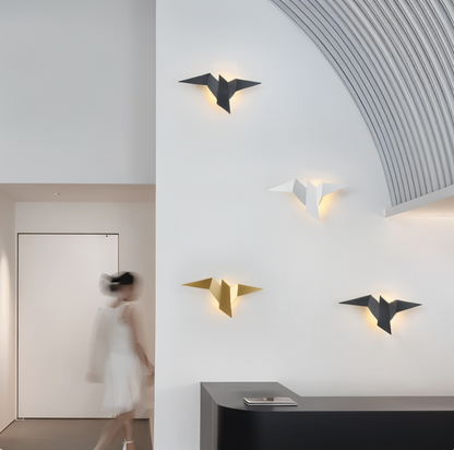 Unique Origami Bird Wall Lamp