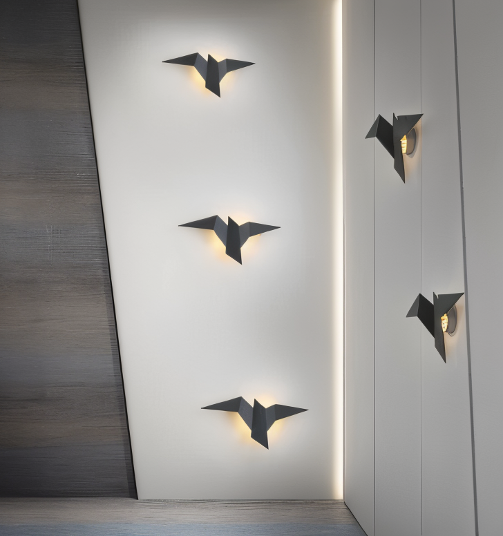 Unique Origami Bird Wall Lamp