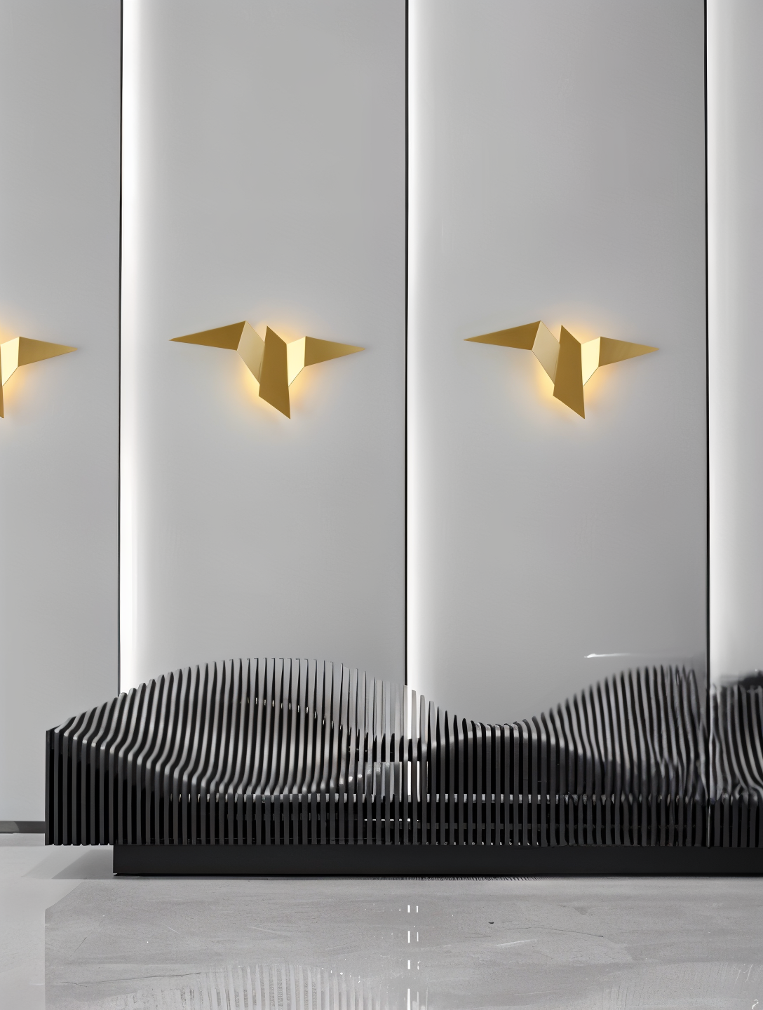 Unique Origami Bird Wall Lamp