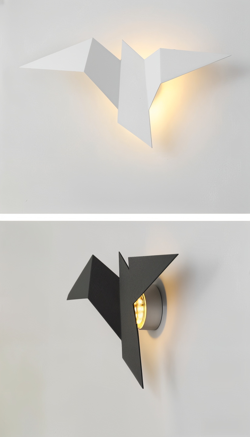 Unique Origami Bird Wall Lamp