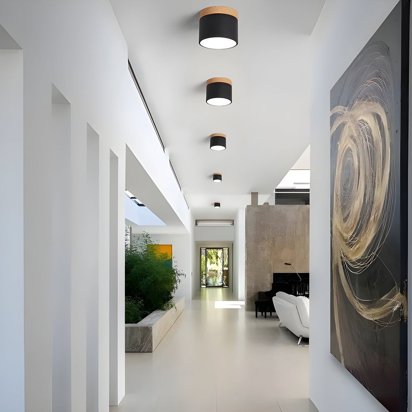 Rustic Wooden LED Pendant Lamp