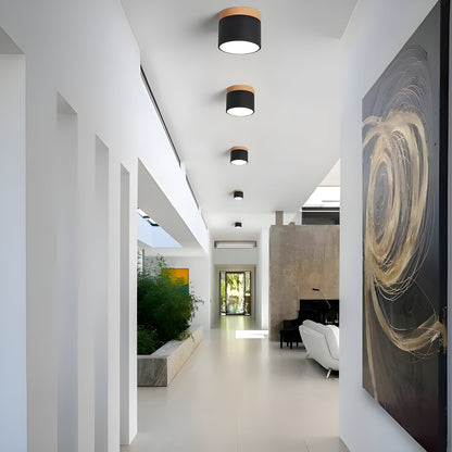 Rustic Wooden LED Pendant Lamp