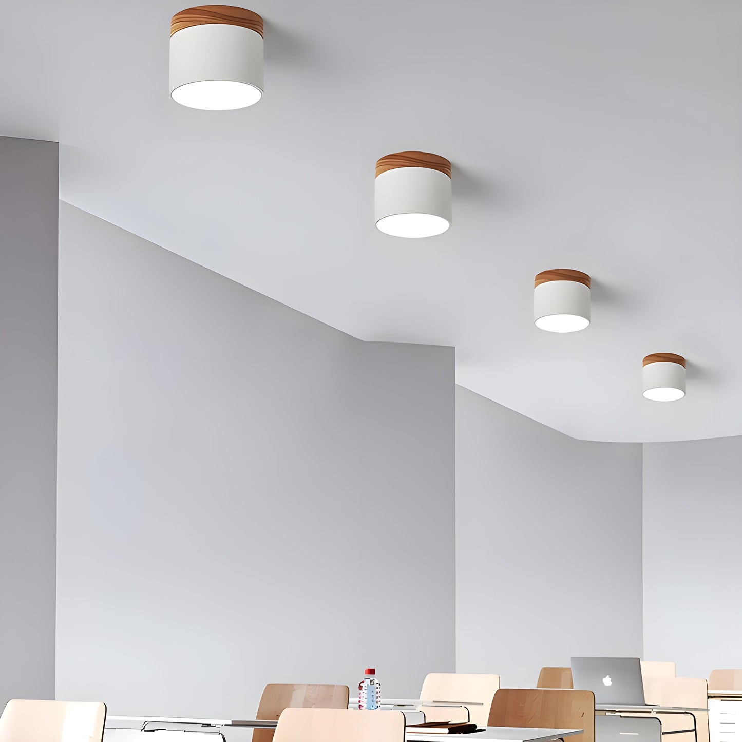 Rustic Wooden LED Pendant Lamp