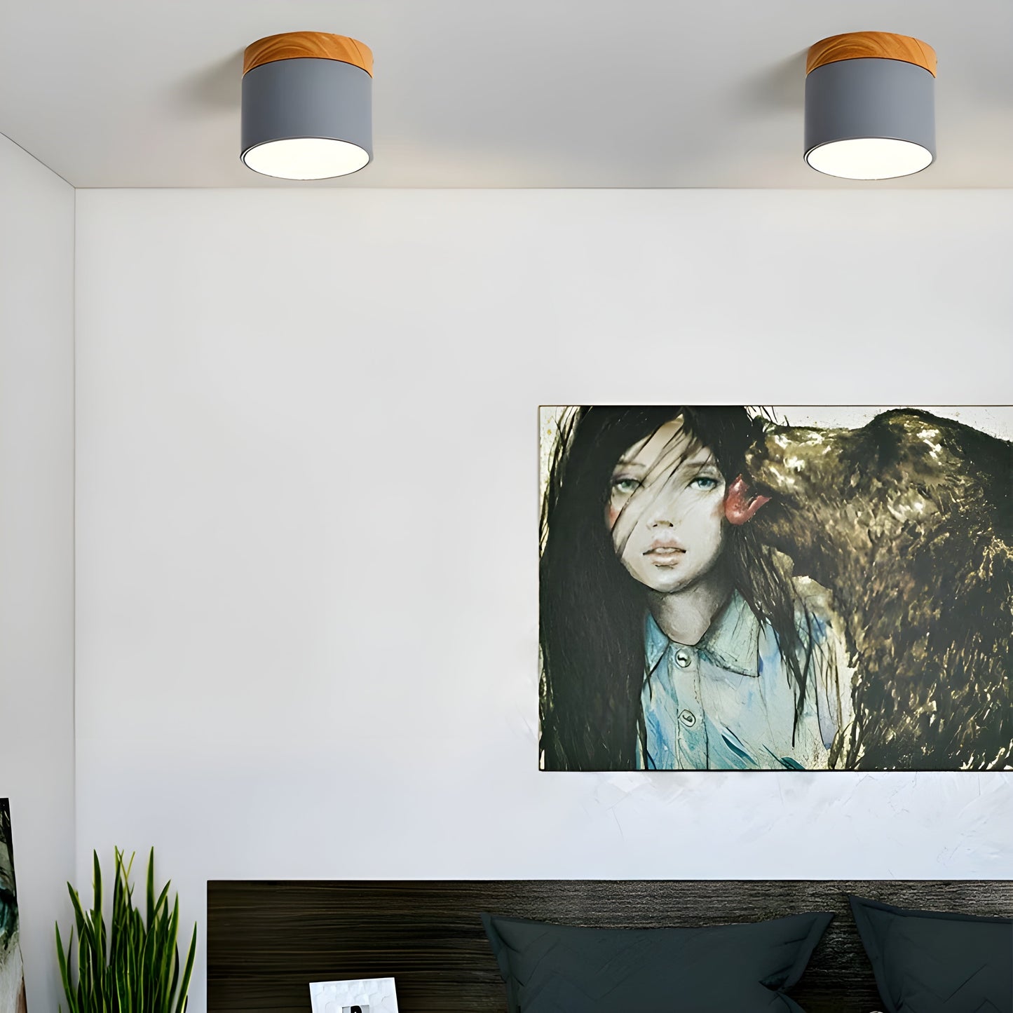 Rustic Wooden LED Pendant Lamp