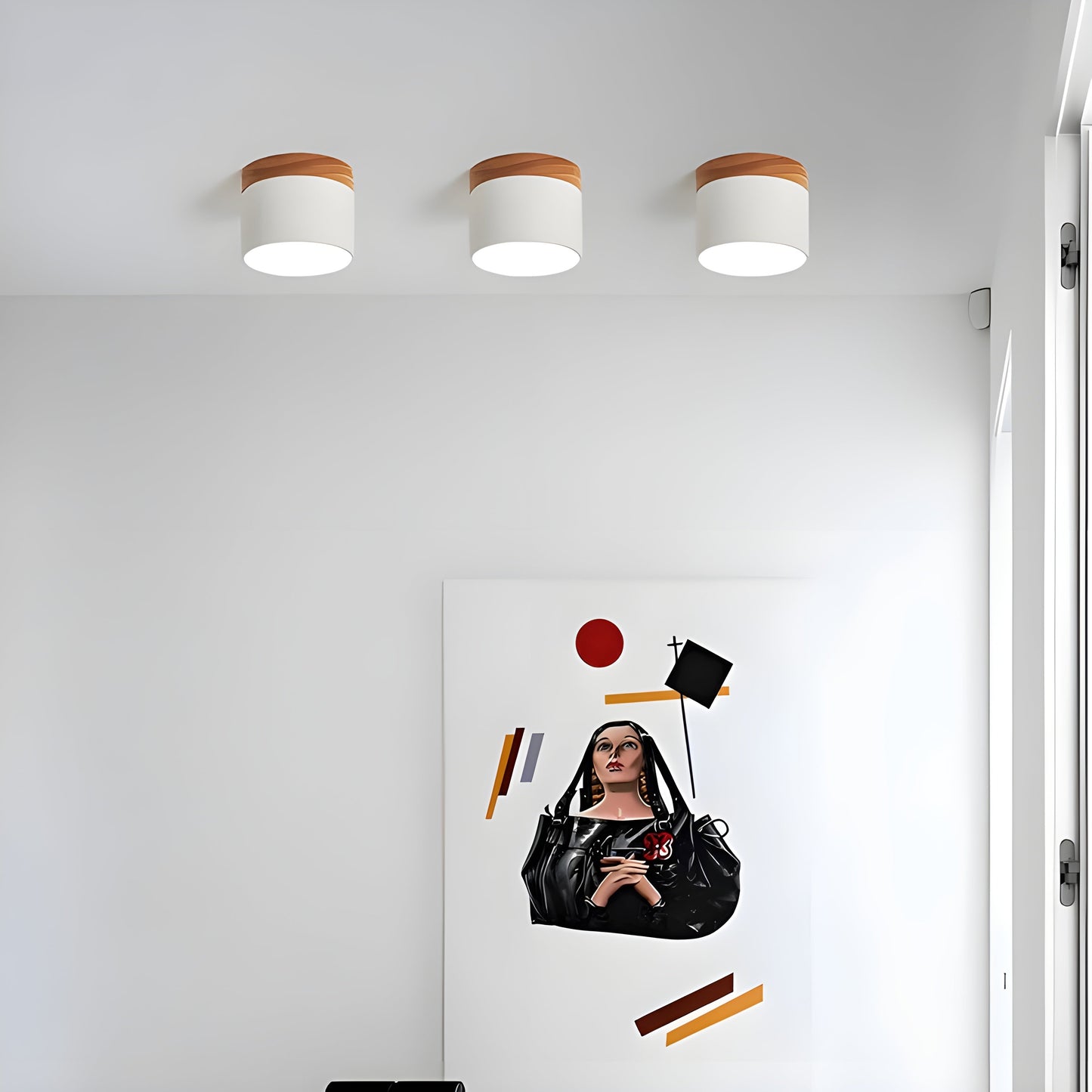 Rustic Wooden LED Pendant Lamp