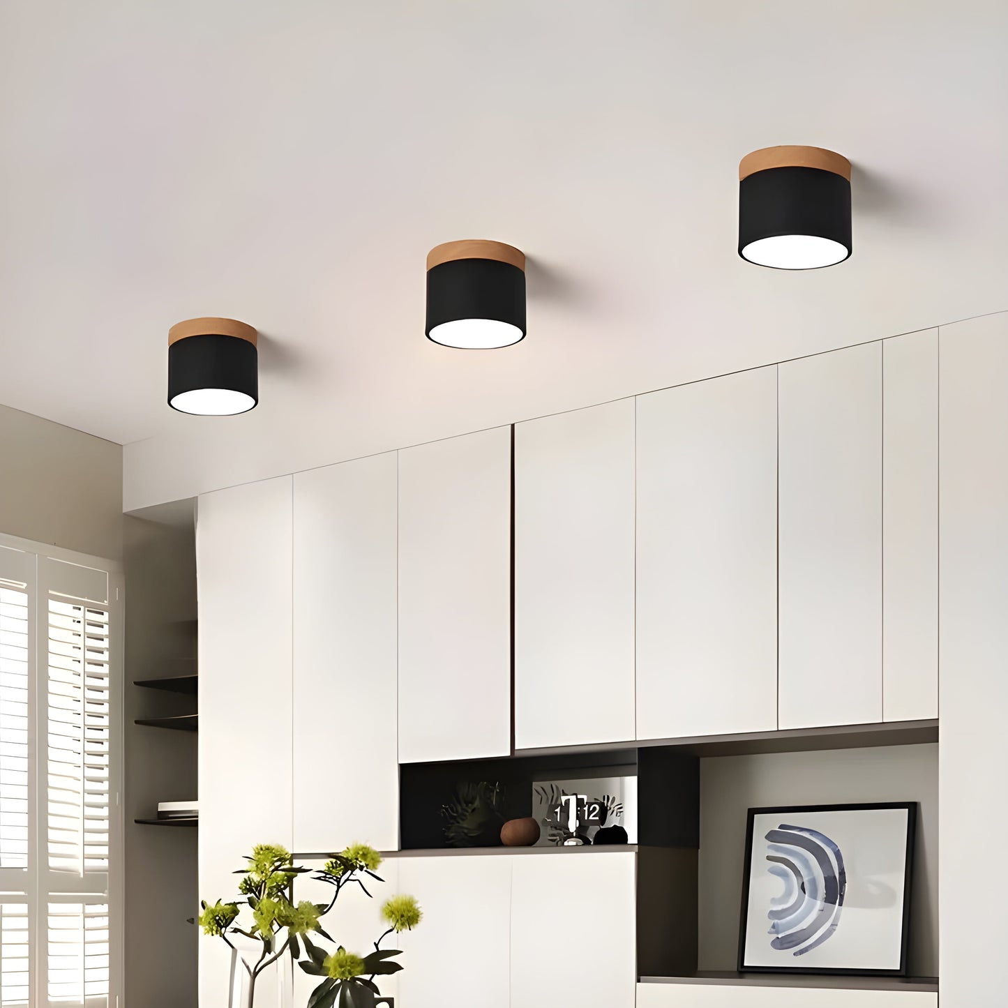 Rustic Wooden LED Pendant Lamp