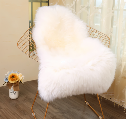 Plush Faux Fur Rug – Soft Synthetic Sheepskin Mat - Cofik