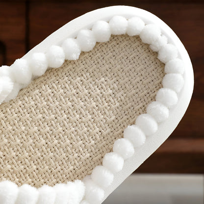Cozy Fleece Slippers with Cross Strap