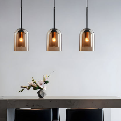 Elegant Double Glass Pendant Lamp