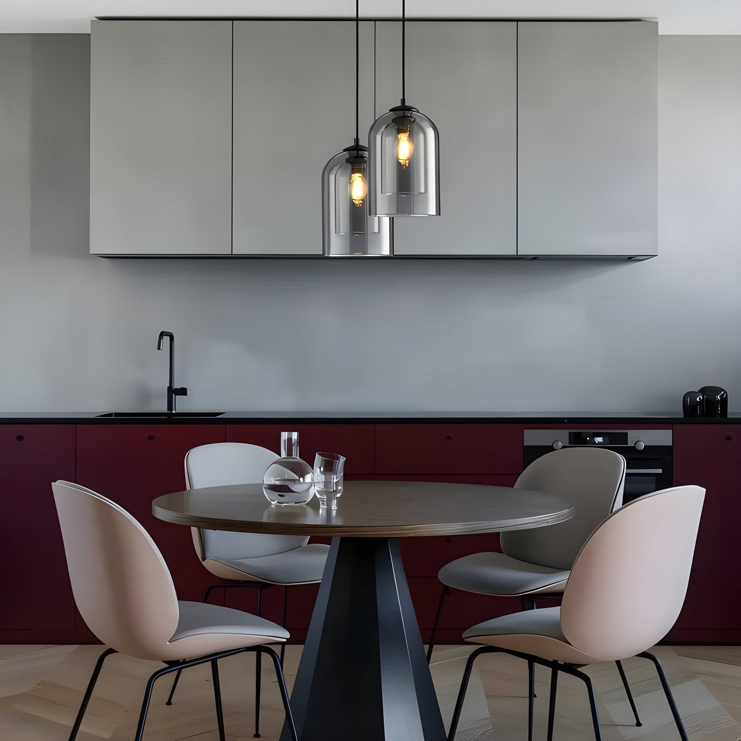 Elegant Double Glass Pendant Lamp