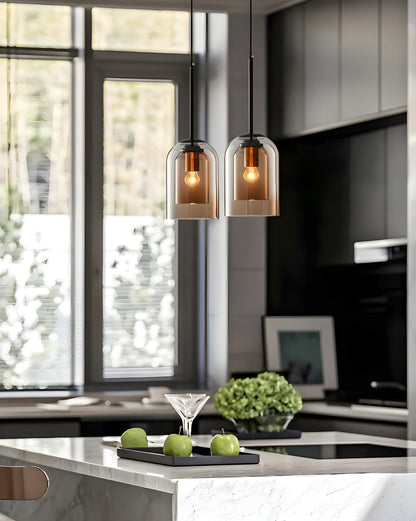 Elegant Double Glass Pendant Lamp