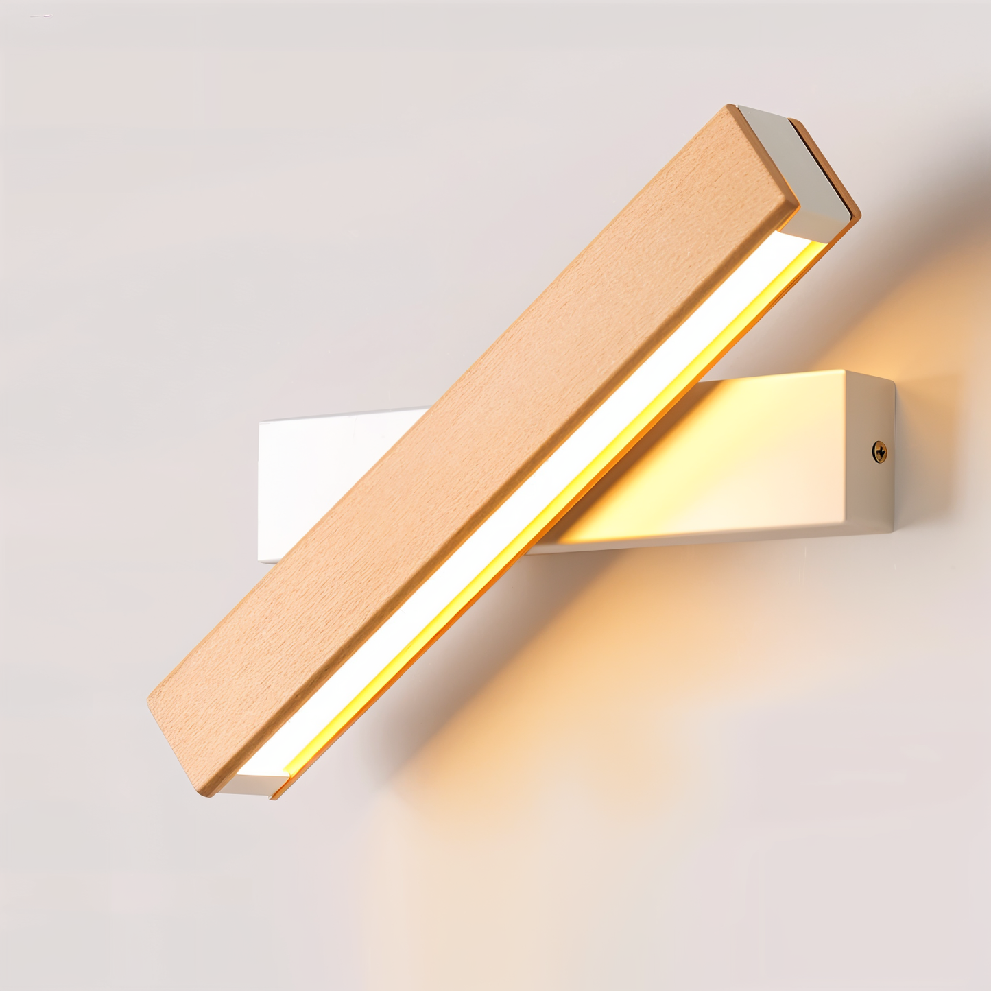Rotating Wooden LED Wall Light