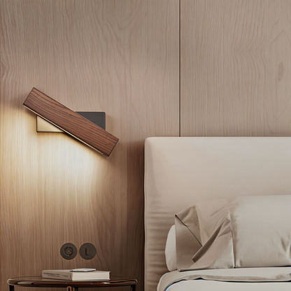 Rotating Wooden LED Wall Light