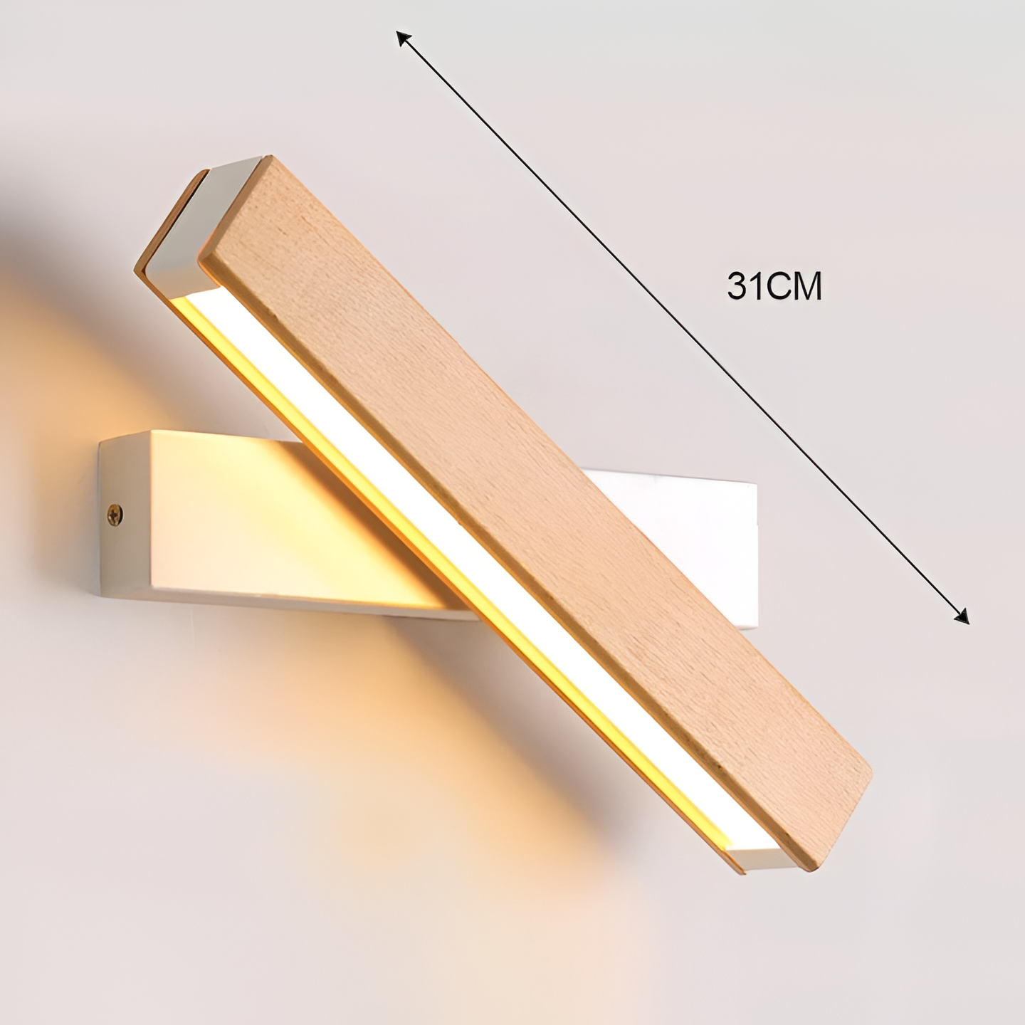 Rotating Wooden LED Wall Light