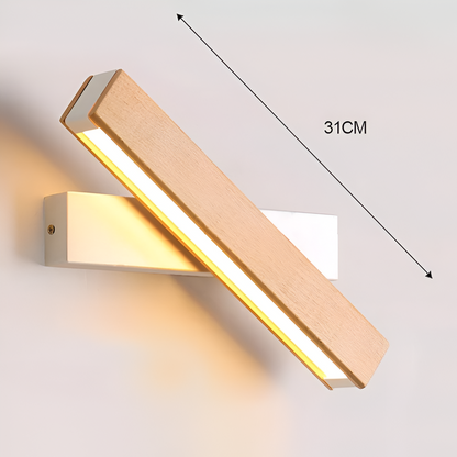 Rotating Wooden LED Wall Light