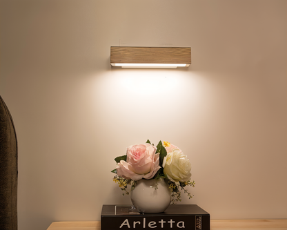 Rotating Wooden LED Wall Light