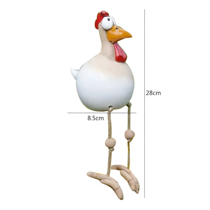 Rugged Outdoor Garden Chicken Figure Decoration