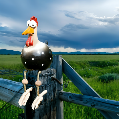 Big Eye Chicken Garden Decor Resin Statue