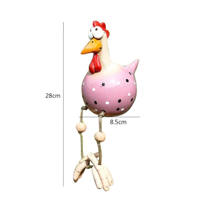 Rugged Outdoor Garden Chicken Figure Decoration