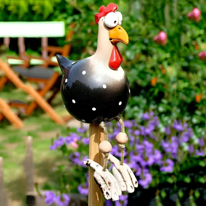Big Eye Chicken Garden Decor Resin Statue