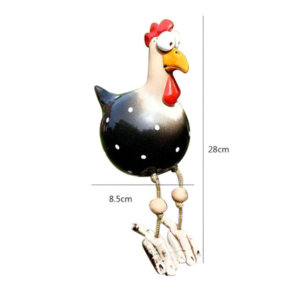 Rugged Outdoor Garden Chicken Figure Decoration