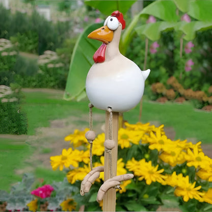 Rugged Outdoor Garden Chicken Figure Decoration