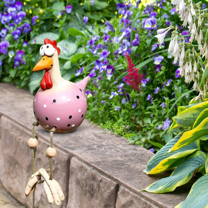 Big Eye Chicken Garden Decor Resin Statue