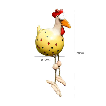 Rugged Outdoor Garden Chicken Figure Decoration