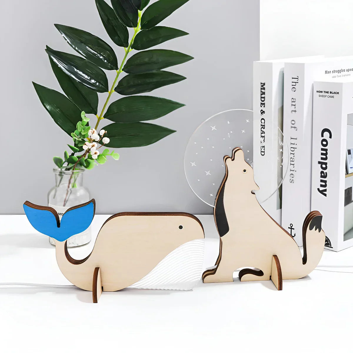 Rustic Woodland Animal Desk Lamp