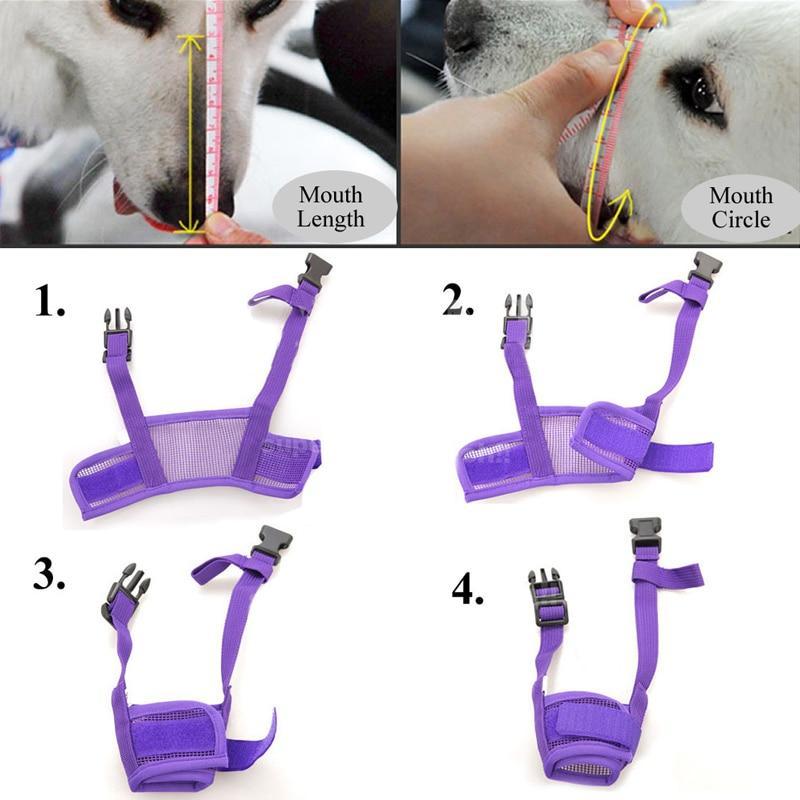 Adjustable Pet Dog Mesh Muzzle Anti Bite Grooming Aid