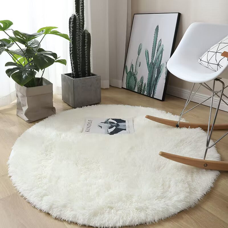 Plush Round Area Rug