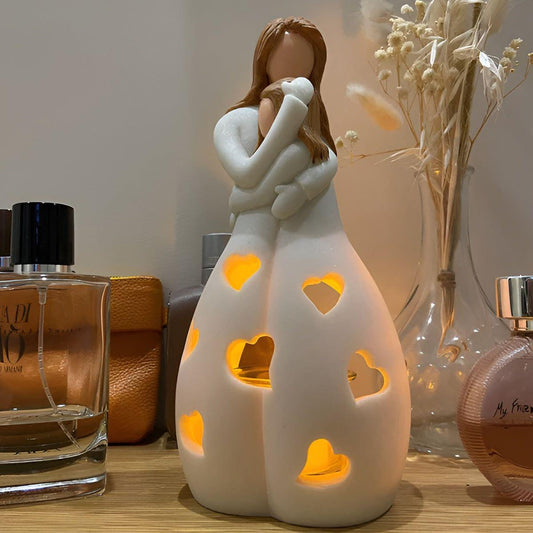 Warm Mother Daughter Figure Candle Holder - Cofik