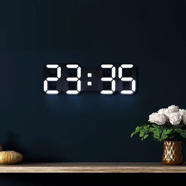 Modern Digital LED Wall Clock with Adjustable Brightness