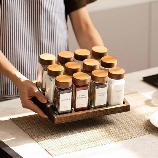 Set of 12 Glass Spice Containers - Cofik