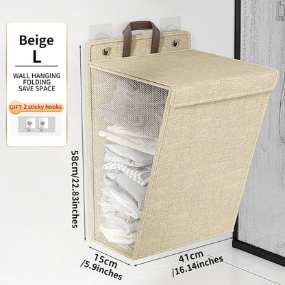 Space-saving Foldable Wall Laundry Hamper