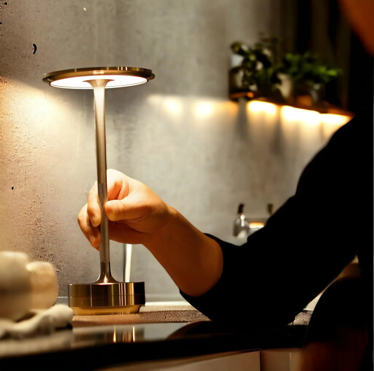 Sleek Touch Table Lamp with Color Changing LED Light
