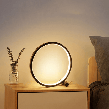 Sleek Dimmable Modern Round Table Lamp