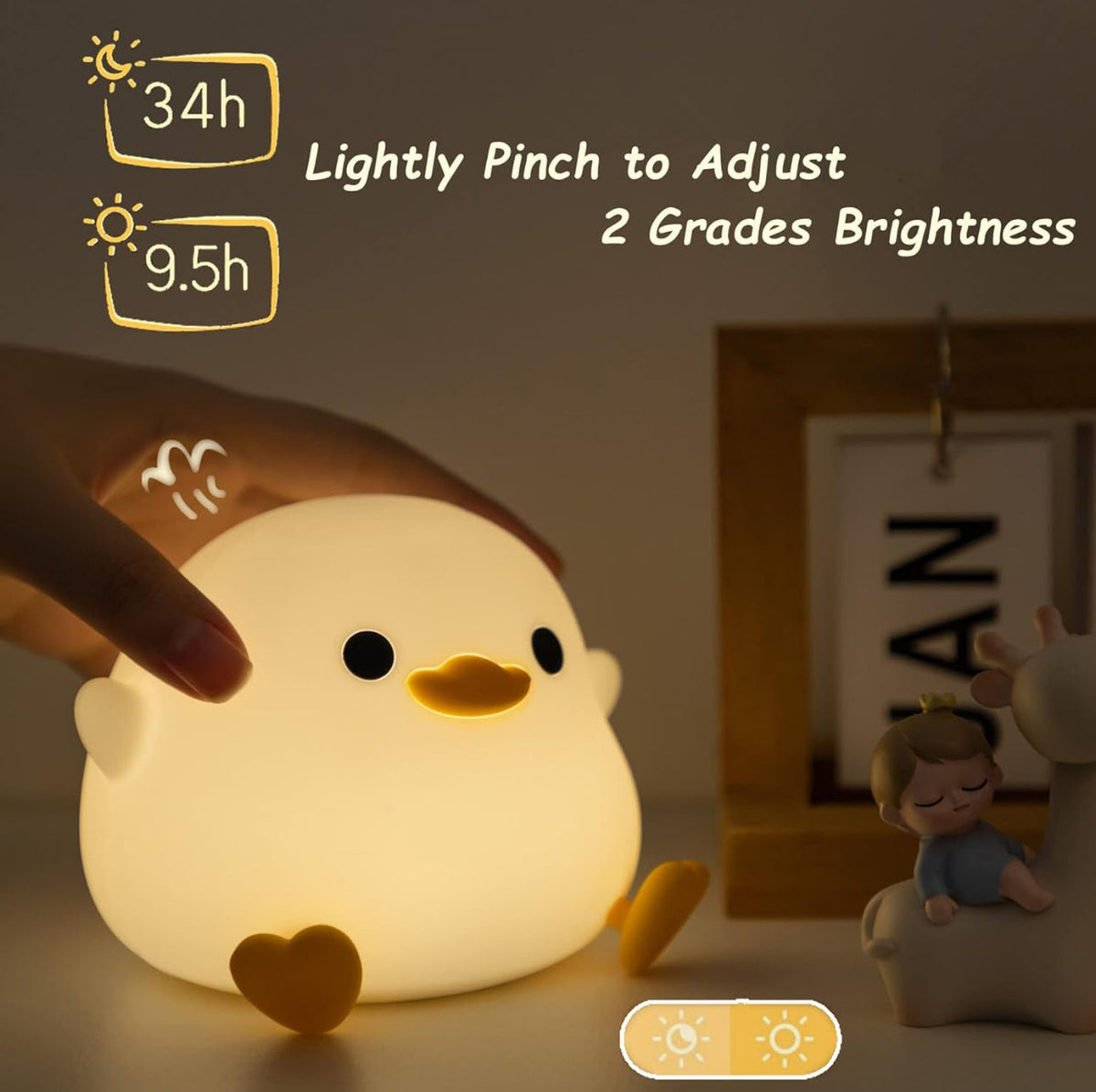 Colorful Quack LED Night Light Duck Lamp